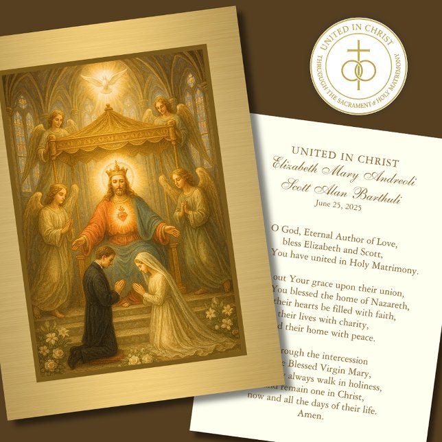 Catholic Wedding Prayer Card Jesus  (Creator Uploaded)