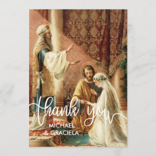 Catholic Wedding Prayer Card Thank You Overlay