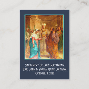 Catholic Wedding Prayer Favour Holy Cards