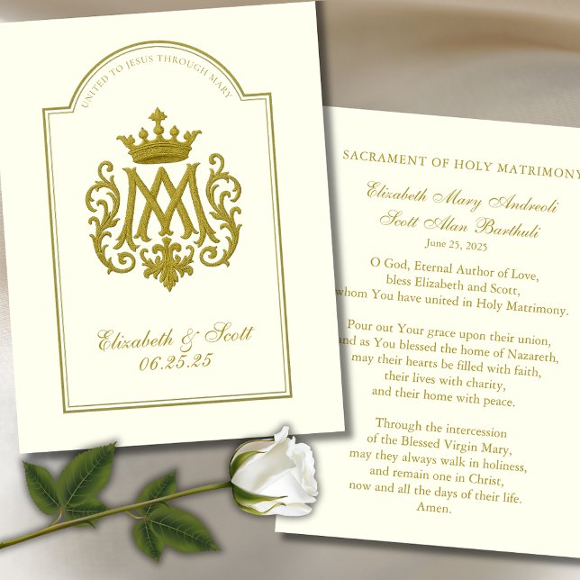 Catholic Wedding Prayer Gold Marian  (Creator Uploaded)