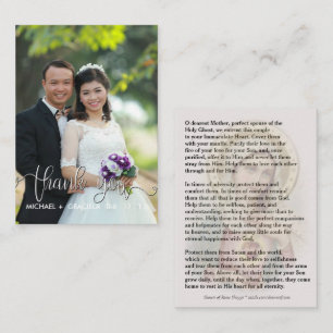 Catholic Wedding Prayer Virgin Mary Holy Card