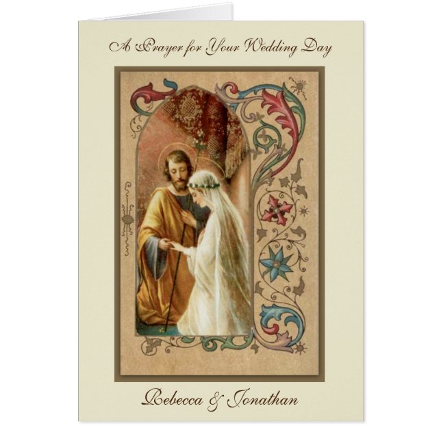 Catholic  Wedding Religious Virgin Mary Joseph (Front)