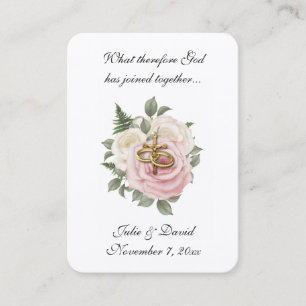 Catholic Wedding Rose Favour Holy Card