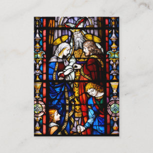 Catholic Wedding Stained Glass Holy Card