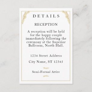 Catholic Winter Wedding Details Enclosure Card