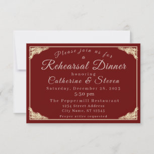 Catholic Winter Wedding Rehearsal Dinner