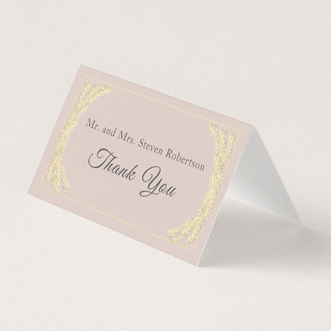 Catholic Winter Wedding Thank You Card (Front)