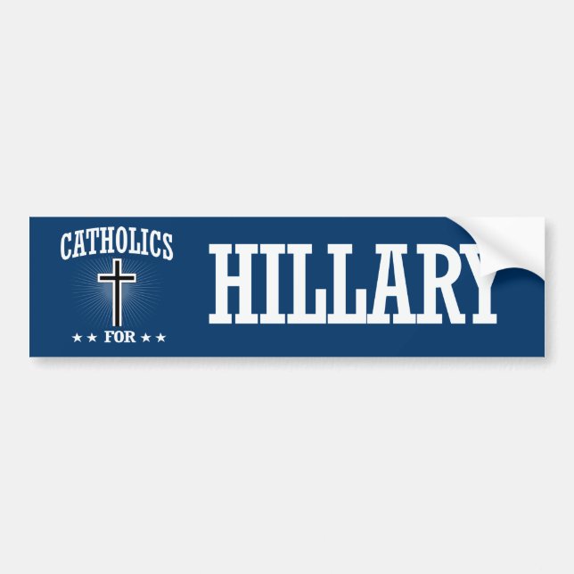 CATHOLICS FOR HILLARY BUMPER STICKER (Front)