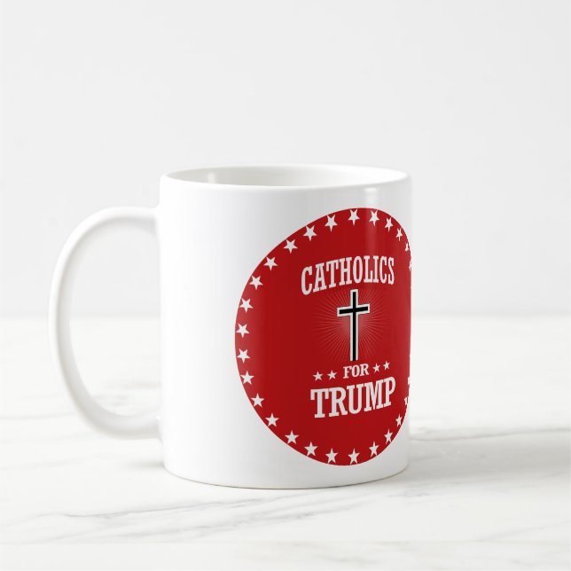 CATHOLICS FOR TRUMP COFFEE MUG (Left)
