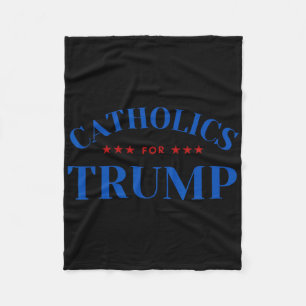 Catholics For Trump Usa Election Fleece Blanket