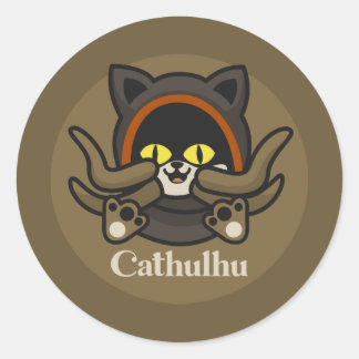 Cathulhu Classic Round Sticker