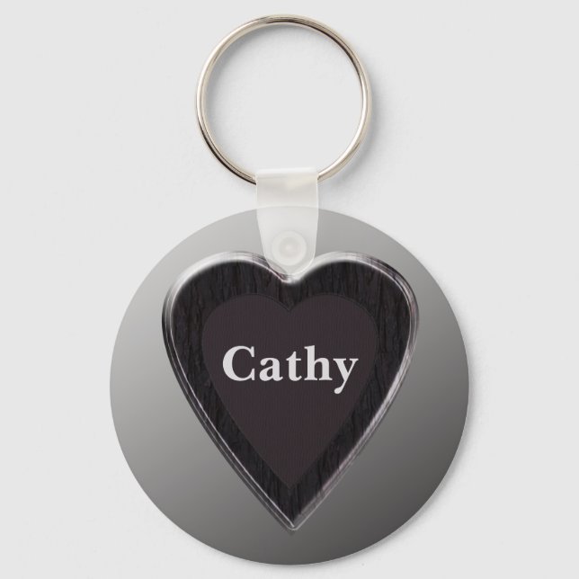Cathy Heart Keychain by 369MyName (Front)