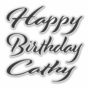 Cathy Name Vorname black Sticker Geburtstag