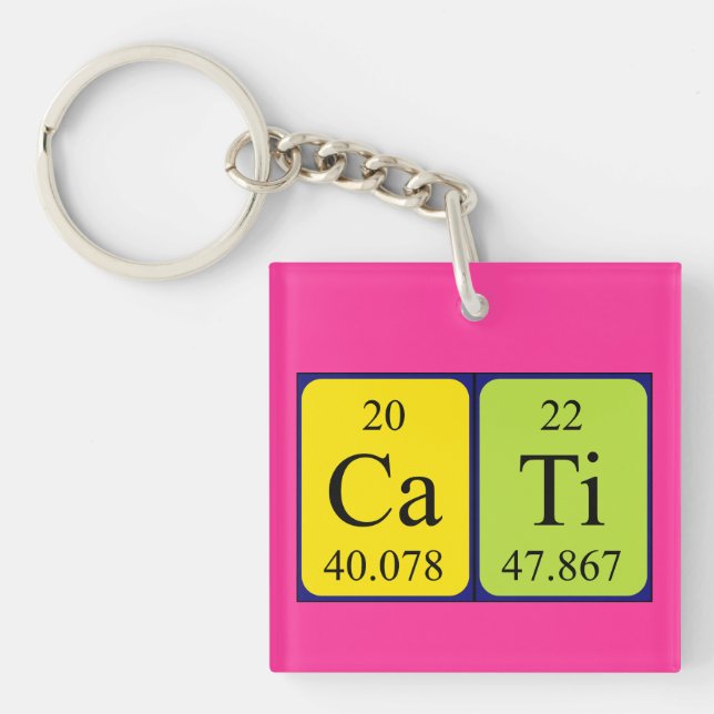 Cati periodic table name keyring (Front)