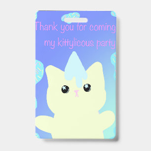 Caticorn  Birthday Favour Bags ID Badge