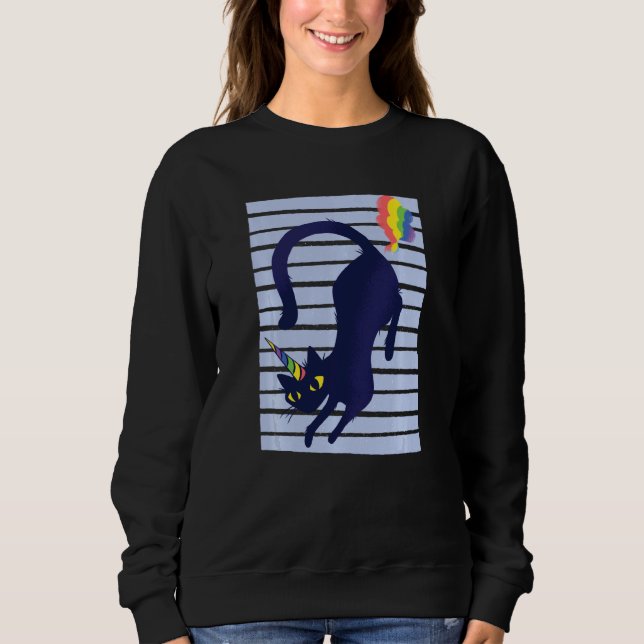Caticorn Cat Unicorn Sweatshirt (Front)