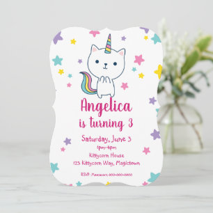 Caticorn Invitation Flat