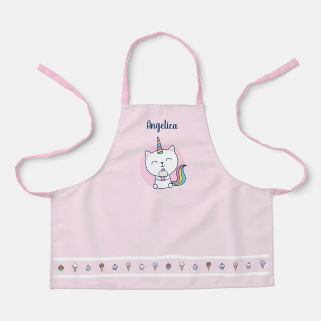 Caticorn | Pink |  Apron (Front)
