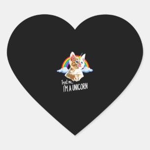 Caticorn Rainbow Shirt - Kitty Unicorn T-shirt Gif Heart Sticker