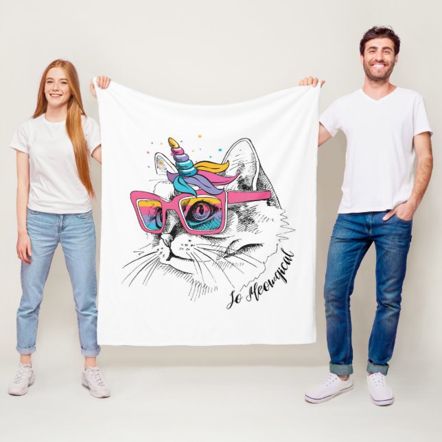 Caticorn | So Meowgical Fleece Blanket (In Situ)