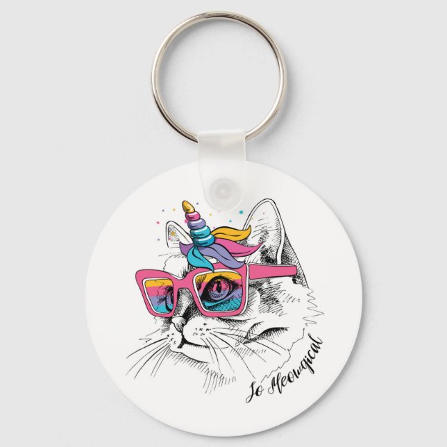 Caticorn | So Meowgical Key Ring (Front)