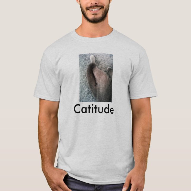 Catitude/ Cat pic Men's T-shirt (Front)