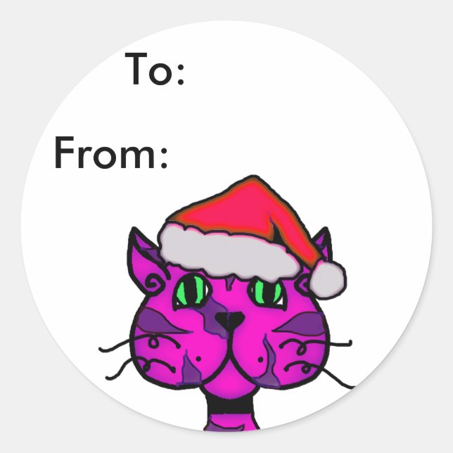 catitude christmas tag (Front)