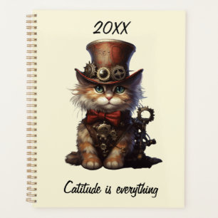 Catitude is everything steampunk cat planner