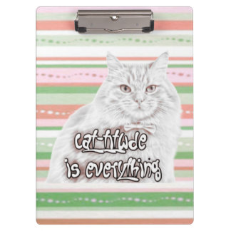 Catitude is everything — wear your confidence like clipboard