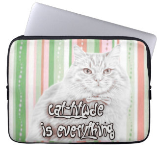 Catitude is everything — wear your confidence like laptop sleeve