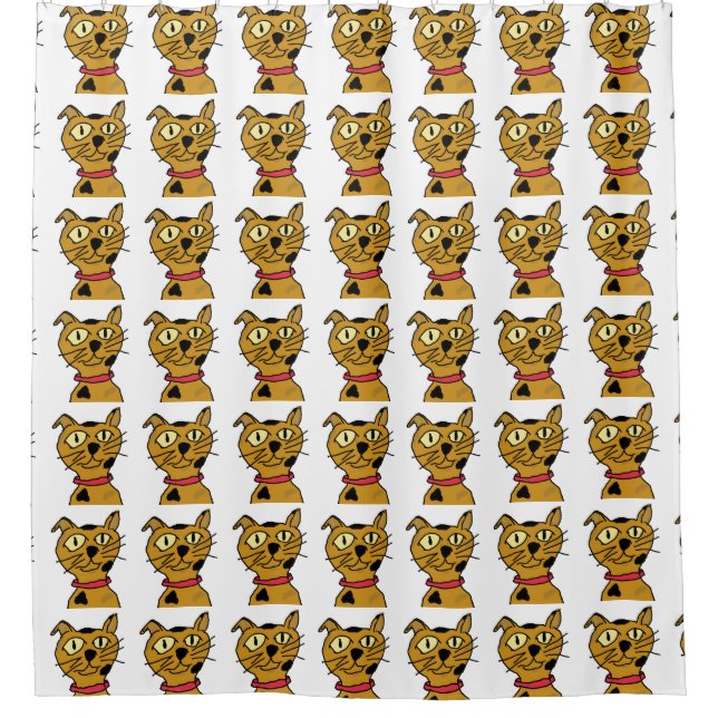 Catitude Shower Curtain (Front)