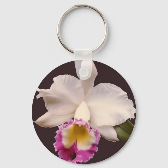 Catleya Orchid Keychain (Front)