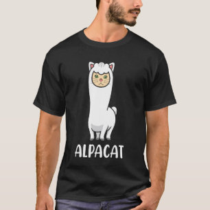 Catllama Cute Cat Llama Hybrid Animal Graphic Long T-Shirt