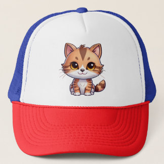 CatLoving cute kawaii illustration cartoon kitten  Trucker Hat