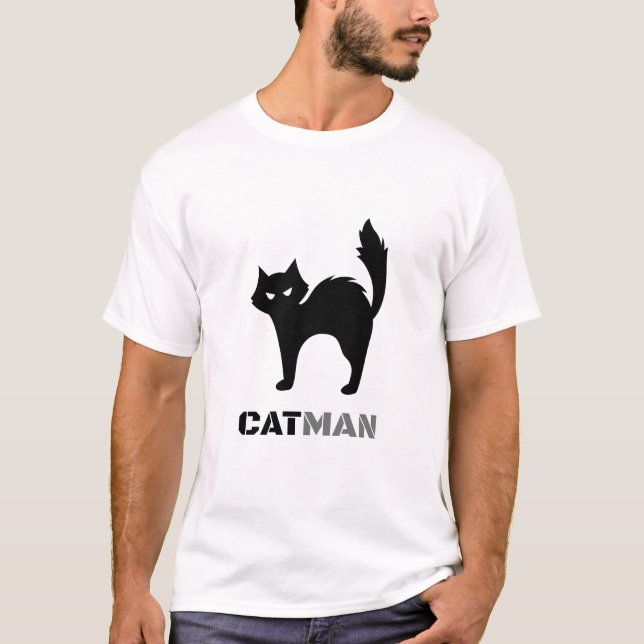 CatMan – Funny Cool Cat T-Shirt for Pet Lovers (Front)