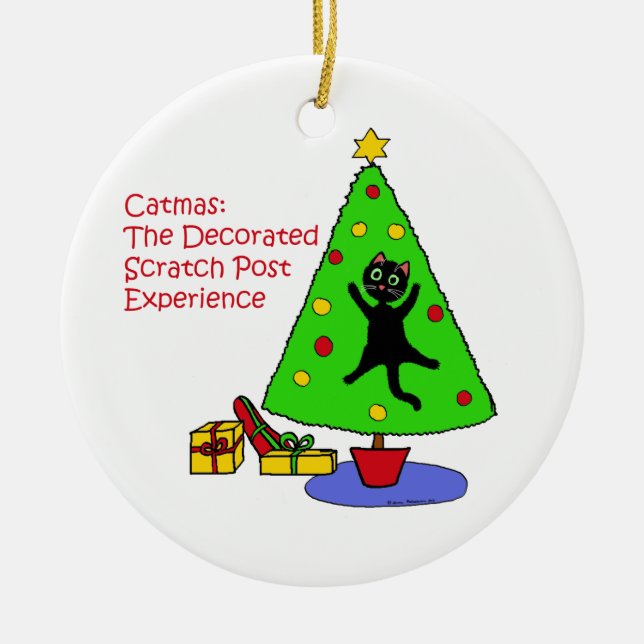Catmas Experience Ceramic Tree Decoration (Front)