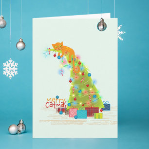Catmus Tree Christmas Card
