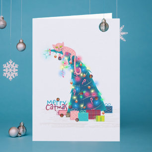 Catmus Tree Christmas Card