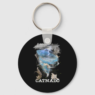 Catnado Funny Best Graphic Cute Cat Lover  Key Ring