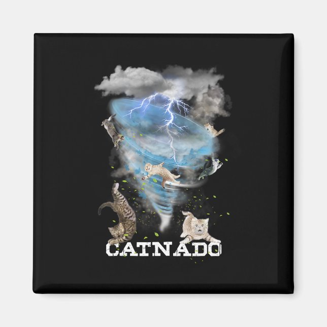 Catnado Funny Best Graphic Cute Cat Lover  Magnet (Front)
