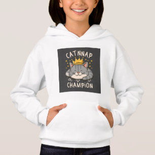 "Catnap Champion" Girl's Pullover Hoodie