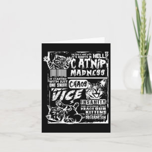 Catnip Madness Funny Cat Gifts For Cat Lover Cat D Card