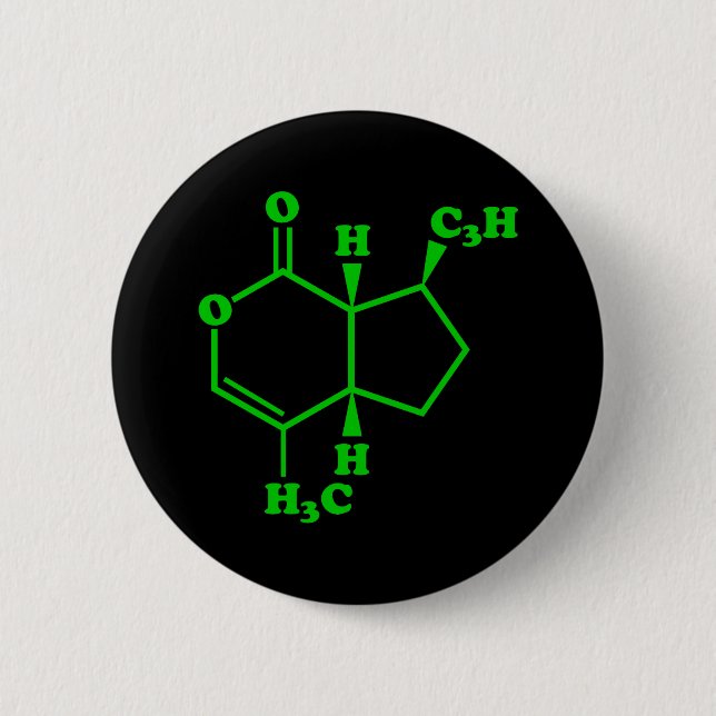 Catnip Nepetalactone Molecular Chemical Formula 6 Cm Round Badge (Front)