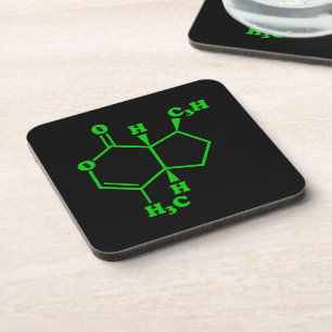 Catnip Nepetalactone Molecular Chemical Formula Coaster
