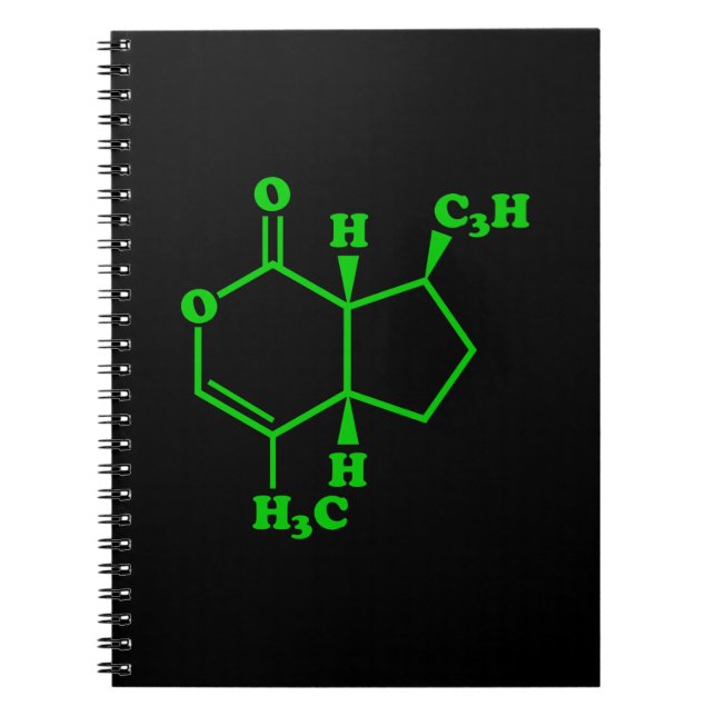 Catnip Nepetalactone Molecular Chemical Formula Spiral Notebook (Front)