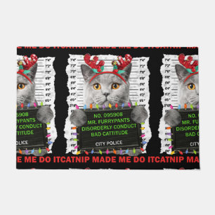 Catnip Ugly Christmas For Cat Mom Cat Dad Cat Love Doormat