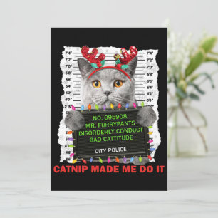 Catnip Ugly Christmas For Cat Mum Cat Dad Cat Love Invitation
