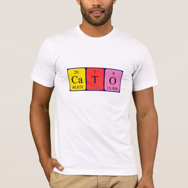 Cato periodic table name shirt (Front)