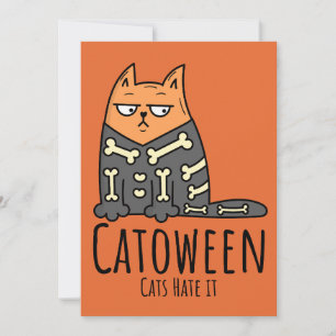 Catoween Cats Hate It - Funny Pet Halloween Invitation