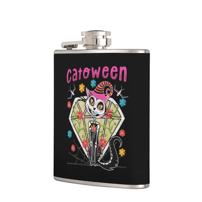 Catoween Halloween Hip Flask (Left)